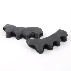 Toe Separators for Functional Fitness Athletes - Toe Straighteners for Foot Pain Relief and Plantar Fasciitis - Fix Feet - Fix Toes - Fix Bunions - Toe Spacers for Crossfit Dark Black-A