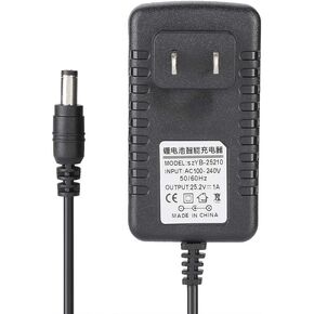 Li-ion Charger Adapter, 25.2V/1A Adapter Charger Fast Charging with Multi-Level Protections for 100-240V Input(US Standard 100-240V, Transl)