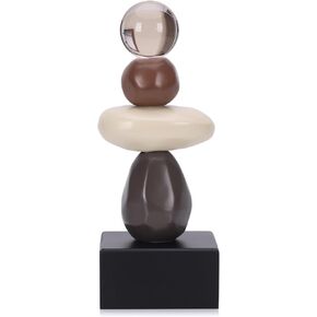 Creative Crystal Glass Ball Figurines Decor, Stone Knot Decorative Objects for Stylish Dining Table Centerpieces - Ideal Modern Tv Stand Coffee Table Wine Cooler Office Desk Hotels Knick Knacks