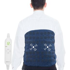 Electric Heating Pad for Back Pain Relief with Massaging Vibrations, 3-in-1 Weighted Heating Pad, Jade Stone Heating Pad,8 Heat Settings(VM01)