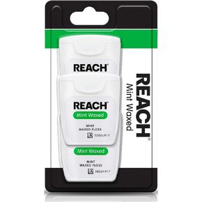 Reach Waxed Dental Floss Mint Flavored 100 Yards 3 Count