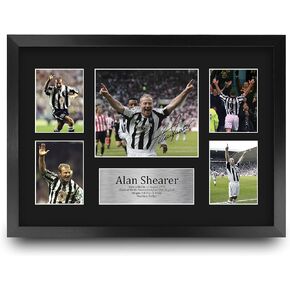 HWC Trading Alan Shearer Newcastle United 16 x 12 inch (A3) Printed Gifts Signed Autograph Picture for Football Fans and Supporters - 16" x 12" Framed