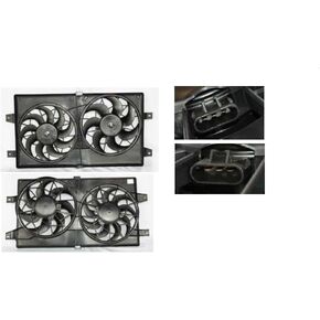 TYC 620910 Cooling Fan Assembly Compatible with 2001-2006 Chrysler Sebring Conv , Black