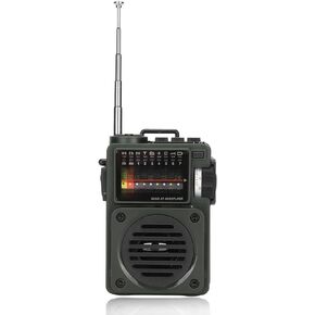 HRD‑700 Portable Shortwave Radio, Bluetooth 5.0 Radio Music Player, FM MW SW WB NOAA Receiver Full Band Broadcast Reception, Radio CD Player Personal Radio Support Memory Card, 1000mah Battery