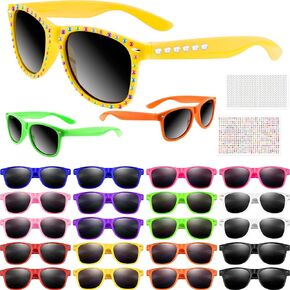 MEEZY Kids Sunglasses Bulk Neon Sunglasses Party Favors for Kids Boys Girls with UV400 Protection Birthday Summer Beach Party