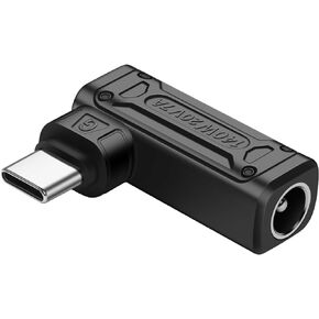SinLoon PD 140W DC5521 to Type C Power Charging Adapter DC 5.5mm x 2.1mm Female Input to USB C Male Connector with PD Automatic Identification Chip,for Phone,Tablet,Laptop (DC5521 G)