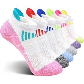 J.WMEET Womens Ankle Socks Athletic Running No Show Cushioned Sport Socks for Women 6 Pairs