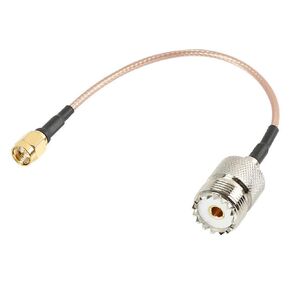 RF RG316 Pigtail Low Loss Cable, SMA Male to UHF SO-239 Female Coaxial Antenna Connector