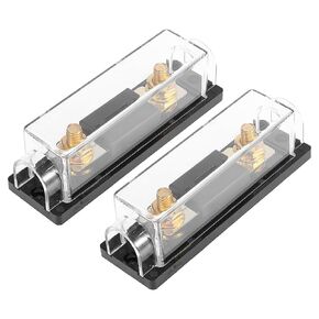 X AUTOHAUX 2pcs Black 125 Amp ANL Fuse with in-Line Holder Electrical Protection Fusible for Car Audio Video Stereo