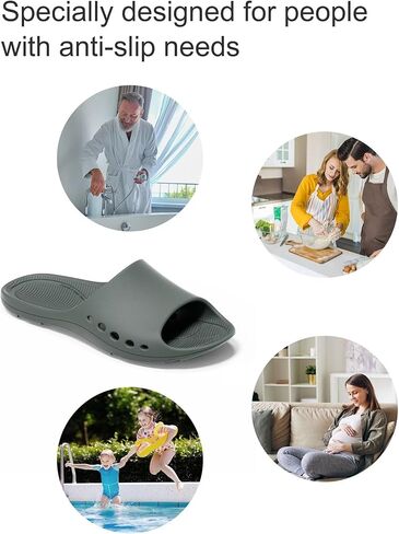 Non Slip Shower Shoes, Lightweight Indoor House Slides Bathroom Shower Sandals Slippers for Women and Men in Kuwait