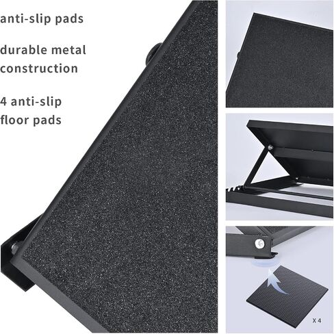 Professional Steel Calf Stretcher, Adjustable Ankle Incline Board and Stretch Board, Slant Board with Full Non-Slip Surface, 16" x 14", 4 Positions (500 LB Capacity) in Saudi Arabia
