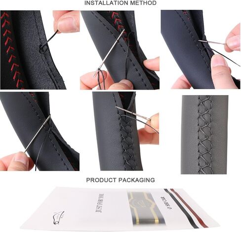 15 Inch Universal Suede Car Steering Wheel Cover with Needle & Thread, Skidproof Automobile Handlebar Fuzzy Material Covers Protecting Vehicle Steering Black in Saudi Arabia