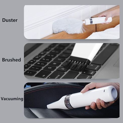 3 in 1 Electric Dust Duster ,360° Rotation Feather Duster USB Charging and 2-Speed Speed Adjustment for Household dust and vacuuming. in Saudi Arabia