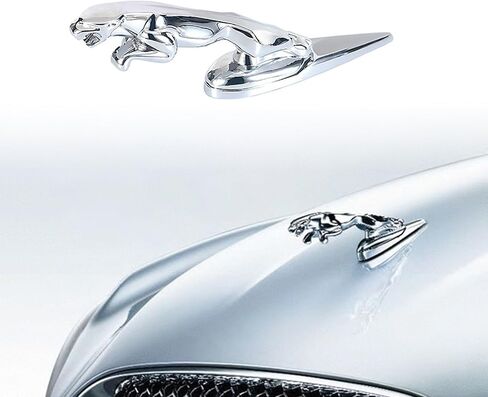 Emblem Compatible with Jagvar XE XF XJ F-Type F-PACE Front Center Grille Emblem 3.38inch Car Badge Emblem Leopard Jagvar Accessories(Front Emblem Red-Chrome) in Saudi Arabia