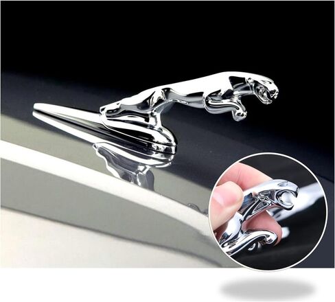 Emblem Compatible with Jagvar XE XF XJ F-Type F-PACE Front Center Grille Emblem 3.38inch Car Badge Emblem Leopard Jagvar Accessories(Front Emblem Red-Chrome) in Saudi Arabia
