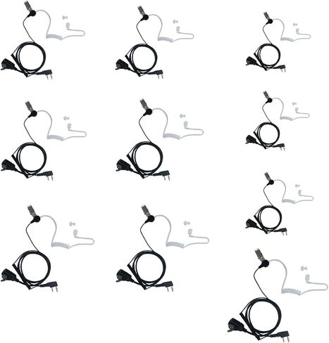 Sarcia 10 Pack Walkie Talkie Earpiece Headset for Kenwood Baofeng UV-5R BF-888S H-777 RT21 RT22 Two Way Radio with PTT MIC Covert Acoustic Tube in Saudi Arabia