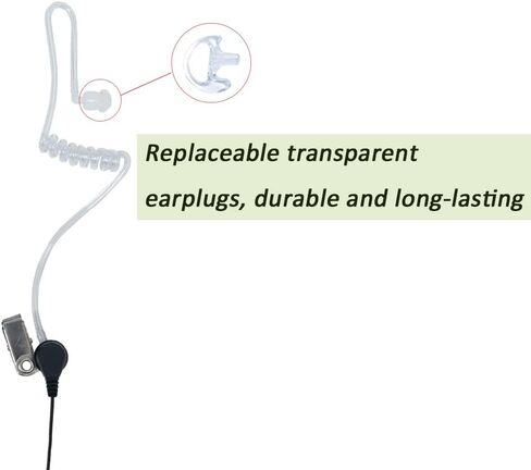 Sarcia 10 Pack Walkie Talkie Earpiece Headset for Kenwood Baofeng UV-5R BF-888S H-777 RT21 RT22 Two Way Radio with PTT MIC Covert Acoustic Tube in Saudi Arabia