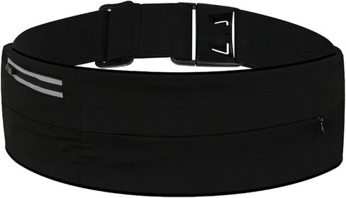 Running Belt Waist Pack - Running Fanny Pack for Women & Men - Hiking Cycling Workout Belt Bag - Adjustable Running Pouch for Phones, Money, Keys Black in Saudi Arabia