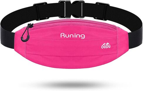 Running Belt Waist Pack - Running Fanny Pack for Women & Men - Hiking Cycling Workout Belt Bag - Adjustable Running Pouch for Phones, Money, Keys Black in Saudi Arabia