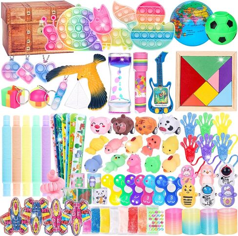 Fidget Toys, 68 Pack Party Favors for Kids, Treasure Box Toys for Classroom Prizes, Sensory Fidget Toys Carnival Prizes, Pinata Filler, Goodie Bag Stuffers Gifts for Kids Age 3 4 5 6 7 8+ in Saudi Arabia