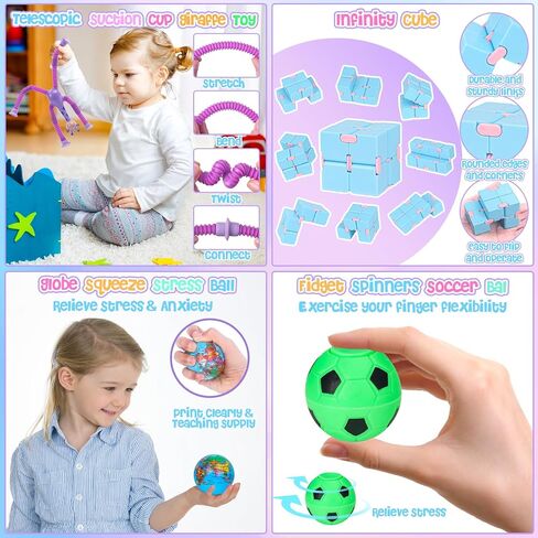 Fidget Toys, 68 Pack Party Favors for Kids, Treasure Box Toys for Classroom Prizes, Sensory Fidget Toys Carnival Prizes, Pinata Filler, Goodie Bag Stuffers Gifts for Kids Age 3 4 5 6 7 8+ in Saudi Arabia