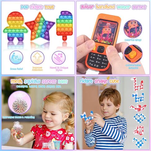 Fidget Toys, 68 Pack Party Favors for Kids, Treasure Box Toys for Classroom Prizes, Sensory Fidget Toys Carnival Prizes, Pinata Filler, Goodie Bag Stuffers Gifts for Kids Age 3 4 5 6 7 8+ in Saudi Arabia