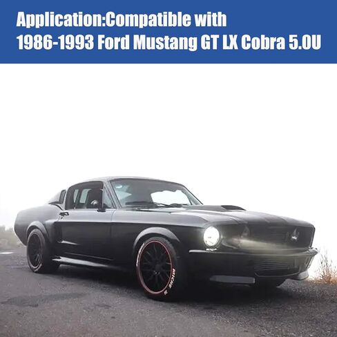 طقم خرطوم مبرد داخلي من السيليكون عالي التحمل مع مشابك، متوافق مع موستانج GT LX كوبرا 5.0 1986-1993 أسود in Kuwait