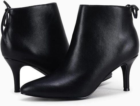 Womens Pointed Toe Heels Ankle Booties Kitten Stiletto Bowtie Strappy Fall Dress Boots Shoes in Saudi Arabia