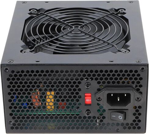 مصدر طاقة 700 واط غير معياري ATX PSU مع موصلات 6+2 دبوس حماية PFC ومروحة صامتة 120 مم للألعاب KY-700 أسود (ضمان 5 سنوات) in Saudi Arabia