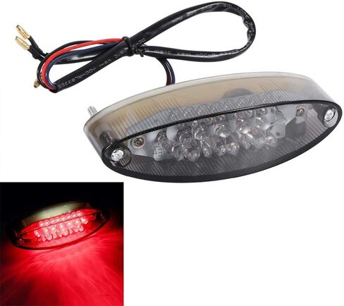 12 فولت دراجة نارية الفرامل الذيل ضوء 28 المصابيح وقف ضوء الدخان لوحة ترخيص مصباح خلفي أحمر LED ضوء خلفي للدراجات النارية كروزر الدراجة ATV العالمي in Kuwait