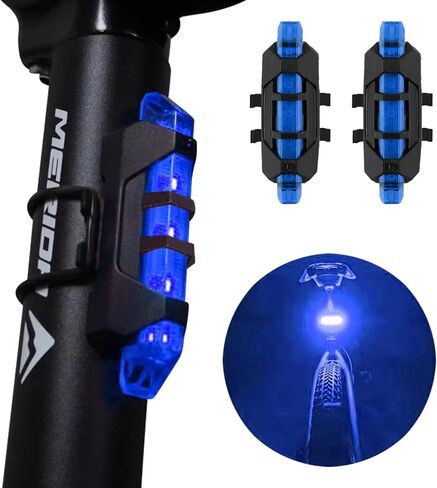 ضوء أمان أمامي وخلفي للدراجة، أضواء خلفية تحذيرية للدراجة، ضوء خوذة للركوب الليلي مع كابل USB قابل للشحن، وامض مقاوم للماء in Kuwait