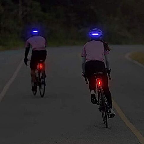 ضوء أمان أمامي وخلفي للدراجة، أضواء خلفية تحذيرية للدراجة، ضوء خوذة للركوب الليلي مع كابل USB قابل للشحن، وامض مقاوم للماء in Kuwait