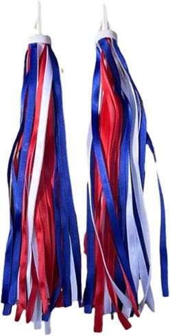 1 Pair of Black Baby Bicycles Grips Tassels Ribbon Easy Attach to Handlebar Kids Rainbow Bicycle Streamers Kids' Bike Accessories for Girls Boys Scooter Tassels in Saudi Arabia