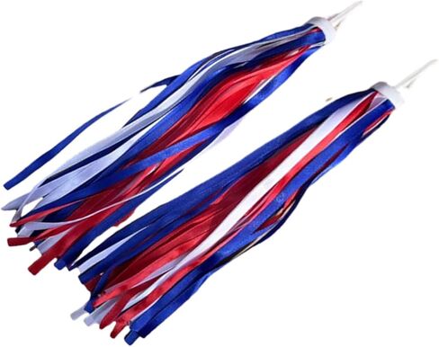 1 Pair of Black Baby Bicycles Grips Tassels Ribbon Easy Attach to Handlebar Kids Rainbow Bicycle Streamers Kids' Bike Accessories for Girls Boys Scooter Tassels in Saudi Arabia