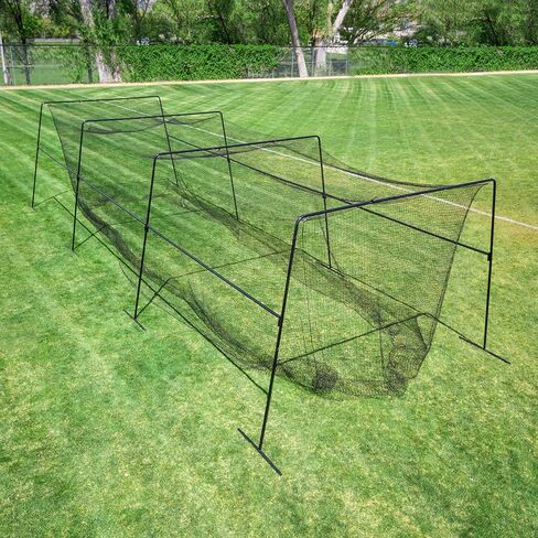 Skywalker Sports 40 Foot Competitive Baseball and Softball Batting Cage, Collapsible Frame & Net, Black in Saudi Arabia