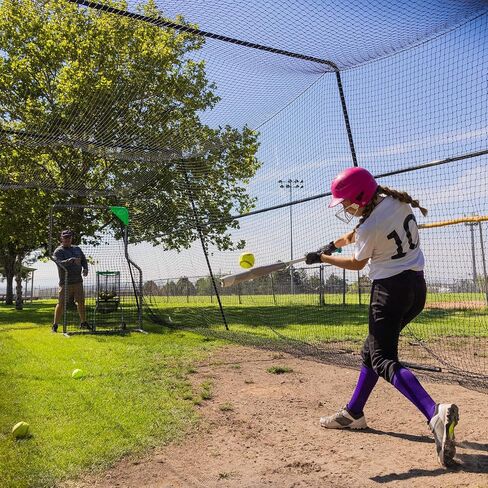 Skywalker Sports 40 Foot Competitive Baseball and Softball Batting Cage, Collapsible Frame & Net, Black in Saudi Arabia