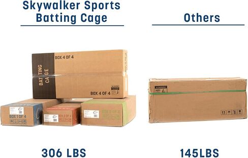 Skywalker Sports 40 Foot Competitive Baseball and Softball Batting Cage, Collapsible Frame & Net, Black in Saudi Arabia