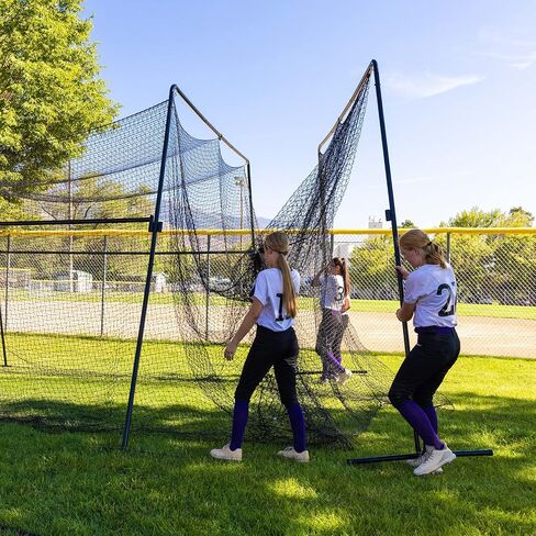 Skywalker Sports 40 Foot Competitive Baseball and Softball Batting Cage, Collapsible Frame & Net, Black in Saudi Arabia