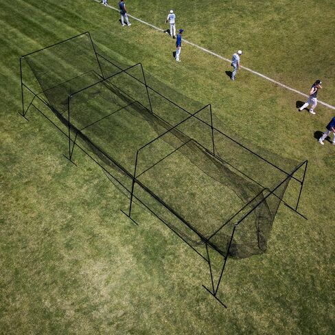 Skywalker Sports 40 Foot Competitive Baseball and Softball Batting Cage, Collapsible Frame & Net, Black in Saudi Arabia