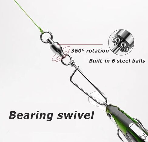 5 قطع من Lightstar لصيد الأسماك دوارة ومحمل كروي لطعم التوصيل السريع، مقاس 4# in Kuwait