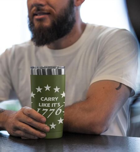 ملصق Carry Like its 1776 2nd Amendment، ملصقات آمنة للبندقية، ملصقات نوافذ الشاحنة للرجال، الجدران، الكمبيوتر المحمول، مصد السيارة 5.5 × 5.5 بوصة in Saudi Arabia