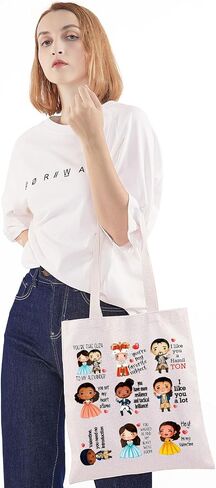 WZMPA Hamilton Character Tote Bag Angelica & Eliza & Peggy Fans Gift Hamilton Broadway Shoulder Bag Broadway Theatre Merch in Saudi Arabia