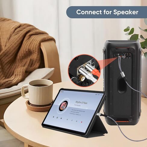 【معتمد من MFi】 متوافق مع محول الصوت Aux من Lightning إلى RCA، كابل 4FT iOS إلى 2RCA HiFi Stereo Y Splitter لأجهزة i-Phone، وi-Pad، وi-Pod، ومكبرات الصوت، والمسرح، والسيارة ومكبر الصوت in Kuwait