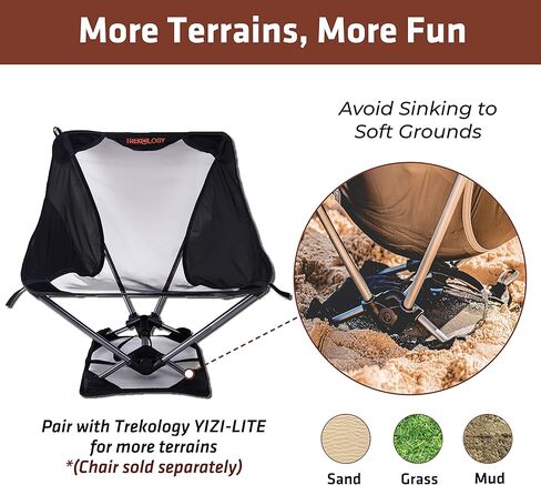 غطاء رملي مضاد للغرق من TREKOLOGY YIZI-LITE وملاءة أرضية لكراسي التخييم، مناسبة لكراسي YIZILITE للتخييم وحقائب الظهر in Kuwait