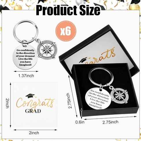 Karenhi Class of 2024 Graduation Keychains 2024 Grad Gifts Set Include Grad Box Grad Card with Inspirational Quote for Students Boys Girls Her Him Middle High School College Graduates Senior in Saudi Arabia