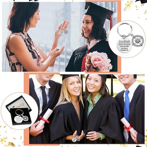 Karenhi Class of 2024 Graduation Keychains 2024 Grad Gifts Set Include Grad Box Grad Card with Inspirational Quote for Students Boys Girls Her Him Middle High School College Graduates Senior in Saudi Arabia