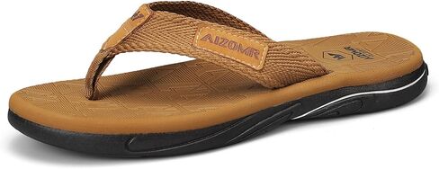 Flip Flops for Men,Mens Sandals with Arch Support Sport Summer Beach Soft Thick Slides Sandal in Saudi Arabia