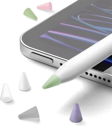 100 pcs Silicone Nib Sleeves Compatible with Apple Pencil Tips, Professional Liquid Silicone Nibs Cover Replacement for 1st & 2nd Gen &USB-C, Writing Anti-Slip Protective Case for Apple iPad Pencil in Saudi Arabia