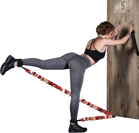 INNSTAR Booty Resistance Band Glute Cord Cable Machine for Hip Home Workout Cable Kickbacks with Instructions & Carry Bag in Saudi Arabia