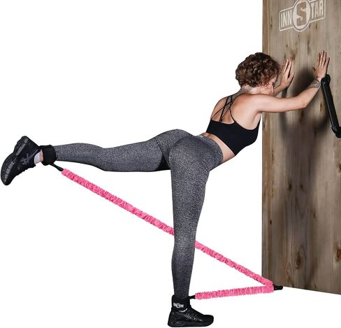 INNSTAR Booty Resistance Band Glute Cord Cable Machine for Hip Home Workout Cable Kickbacks with Instructions & Carry Bag in Saudi Arabia
